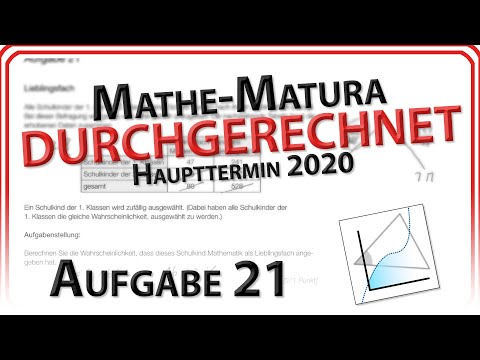 Matura 2020: Aufgabe 21 -  Lieblingsfach / Wahrscheinlichkeitsrechnung (Haupttermin) | Mathe Easy