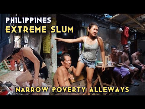 EXTREME CROWDED SLUM LIFE In NIA ROAD | UNSEEN POVERTY WALK AT DILIMAN's NARROW ALLEYWAYS [4K] ????????