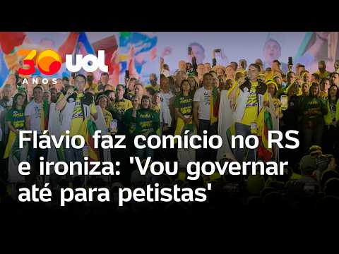 Flávio diz que vai declarar ‘guerra’ aos traficantes e ironiza: ‘Vou governar até para petistas’