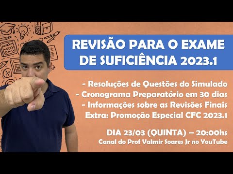REVISÃO PARA O EXAME DE SUFICIÊNCIA 2023.1 / E MUITO MAIS [VEJA A DESCRIÇÃO]