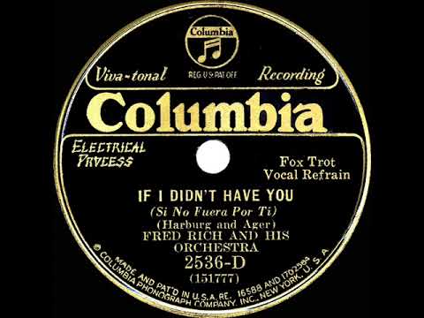 1931 Fred Rich - If I Didn't Have You (Smith Ballew, vocal)