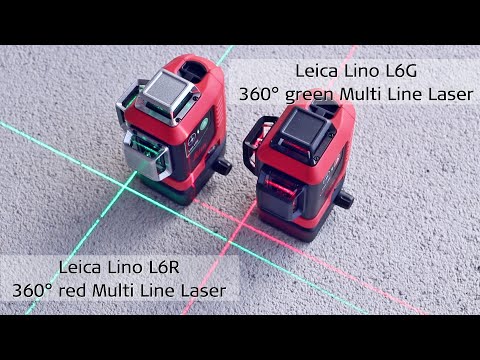 Leica Lino L6R & L6G - 3 x 360° green & red  Multi Line Laser