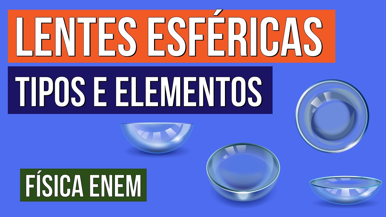 LENTES ESFÉRICAS: tipos e elementos | Física para o Enem | Flaverson Messias Batista
