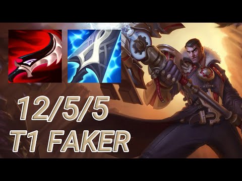 T1 Faker Jayce Mid VS Qiyana | KR Master Patch 13.15