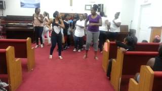 Rescue youth doing their praise dance