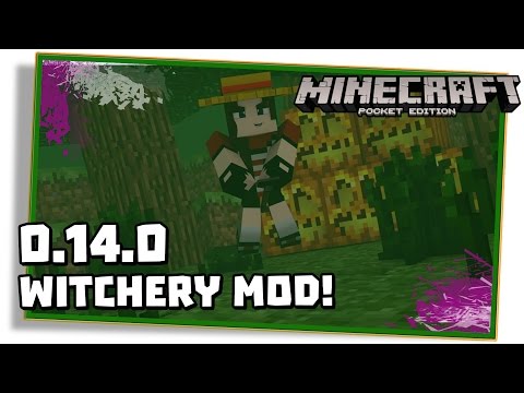 Minecraft PE 0.14.2: Witchery Mod, I became a little witch!  (Pocket Edition / MCPE)