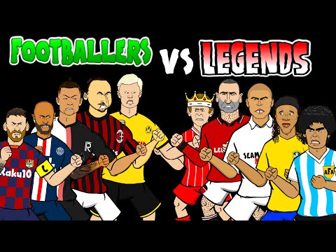 ⚽️FOOTBALLERS vs LEGENDS⚽️ feat. Messi Ronaldo Ronaldinho Cantona & more! Frontmen Season 1.8
