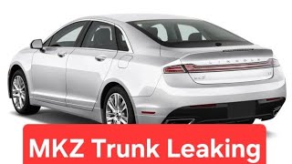 2016 Lincoln MKZ trunk leaking water inside fix