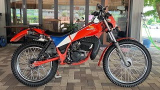 HONDA TLM50 2サイクル　機関良好　前後タイヤ・チューブ新品　シート張り替え　ギアオイル交換