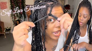 How To Take Down Soft Locs | Easy Guided Tutorial | No damage