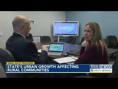 ノースカロライナ州の都市の成長が農村地域に影響を与える