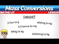 Mass Conversions Maths Lit