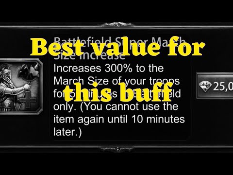 Evony's forgotten march size buff