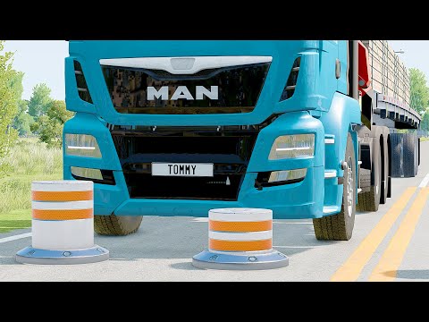 Mobil vs Bollard #8 - BeamNG Drive