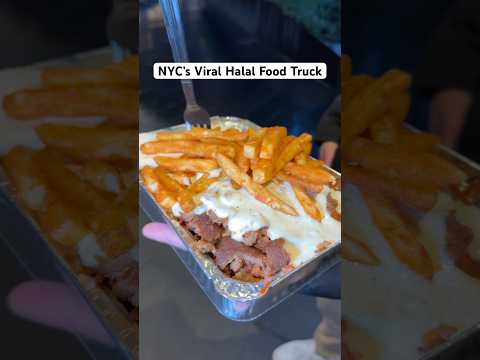 Trying the most viral halal food truck in New York! 📍 Adel’s Famous Halal Food #nyc #foodie #halal
