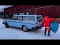 Santa Drifting On Volvo 240 Best Gifts Delivery Merry Christmas Winter Xmas Drift DDrive