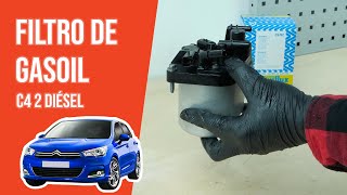 Youtube thumbnail of video "Cómo cambiar el filtro de gasoil Citroën C4 2 1.6 HDI ⛽"