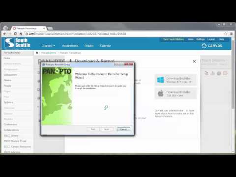 Install the Panopto Recorder for PC