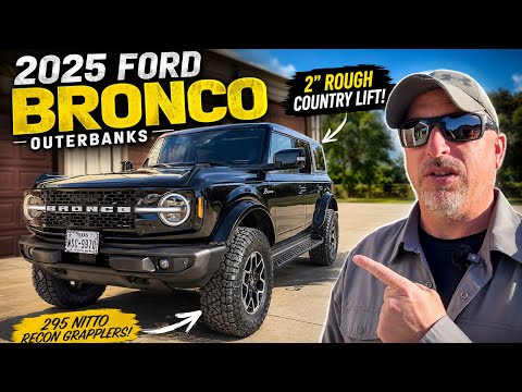 Check out this 2025 Ford Bronco Outerbanks 2" Rough Country Lift with Nitto Recon Grapplers!