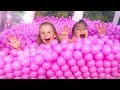 Nastya and Stacy play in a fun challenge Nastya and Stacy play in a fun challenge