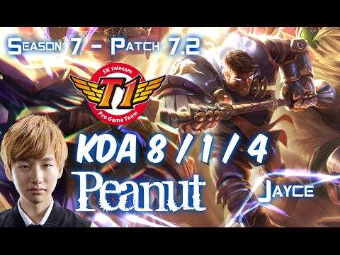 SKT T1 Peanut JAYCE vs ORIANNA Mid - Patch 7.2 KR Ranked