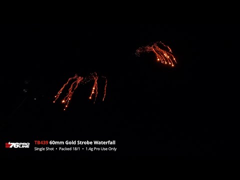 TB439 60mm Gold Strobe Waterfall (Single Shot Shell) - '76 Pro Line 2025 Production