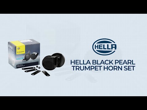 HELLA Electric Horn Black Pearl Trumpet Set