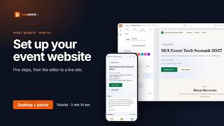 How to Set Up Your Event Website in BagEvent (5 Steps, Desktop + Phone)