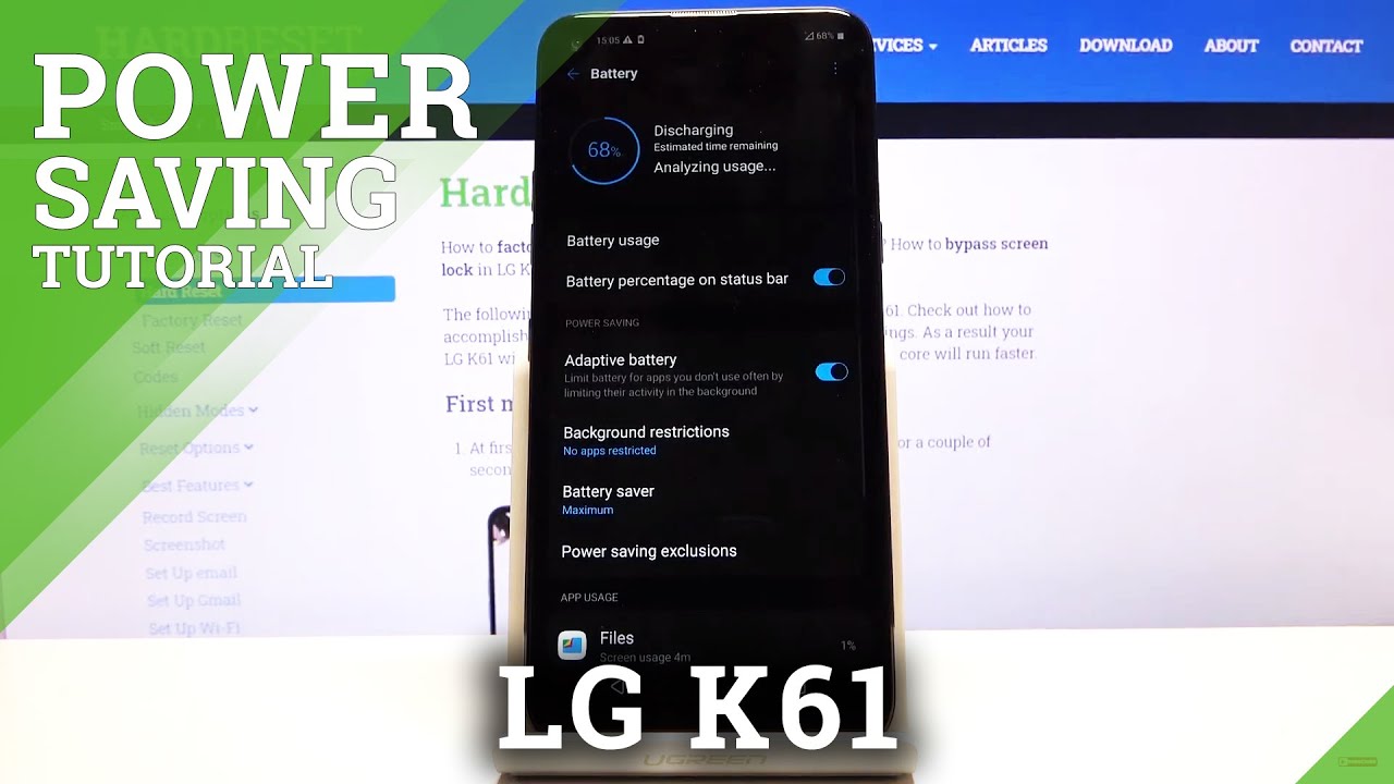 How to Enable Power Saving Mode in LG K61 - Save Battery