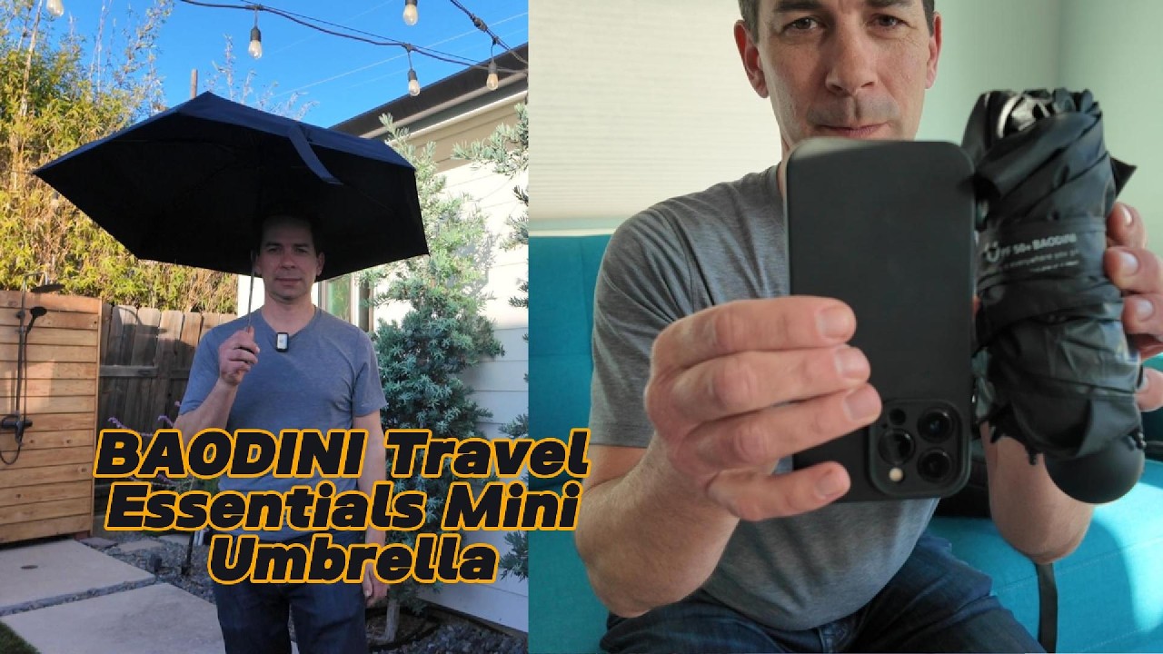 BAODINI Travel Essentials Mini Umbrella Demo and Review