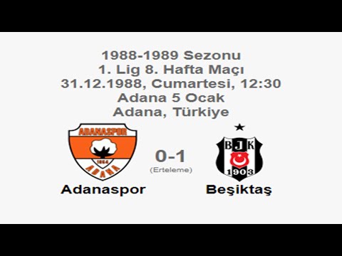 Adanaspor 0-1 Beşiktaş 31.12.1988 - 1988-1989 Turkish 1st League Matchday 8 + Post-Match Comments
