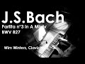 Wim Winters plays Bach partita n°3 in A minor on ...