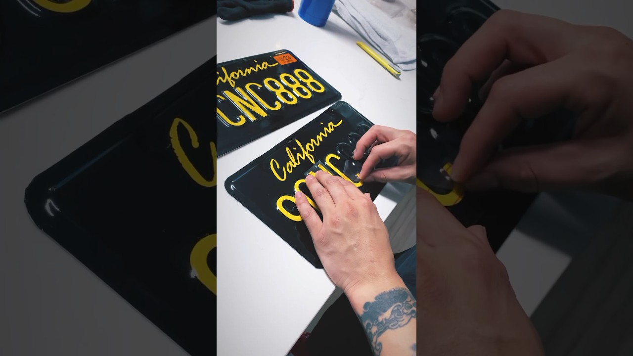 Californische kentekenplaatwrap! #carwraps