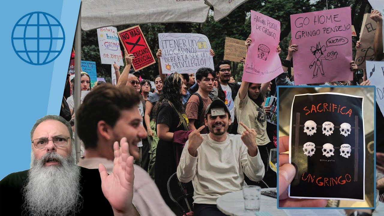 MEXICANOS fazem PROTESTOS VIOLENTO contra IMIGRANTES "GRINGOS"