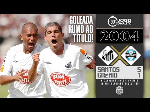 Santos 5x1 Grêmio | 2004 | Show do peixe no caminha da taça | JOGO COMPLETO🔥⚽