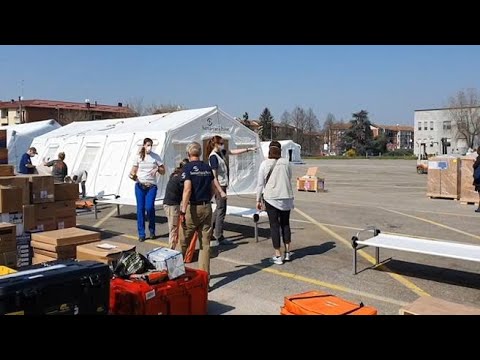 Coronavirus, Cremona allestito ospedale da campo