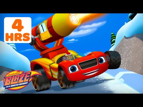 4 HOUR MARATHON of Blaze's Best Races, Transformations, & More! 🏎️💨 | Blaze and the Monster Machines