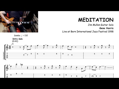 MEDITATION | Jim Mullen Jazz Guitar Solo Transcription (Gene Harris Quartet)