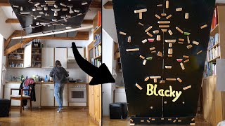 How I Built a Retractable Climbing Wall into our Kitchen