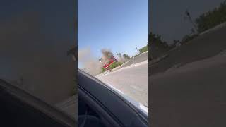 Двокатен автобус се запали на средно Водно, чадот се гледа од Скопје