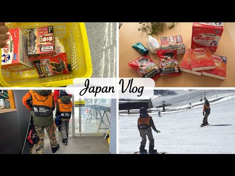 shopping at drugstore and a trip for snowboarding at Fukushima | japan vlog
