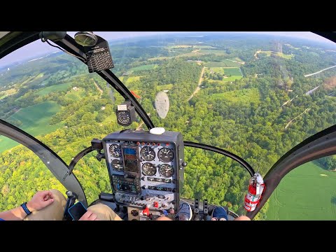 (4K POV) Helicopter Startup, Takeoff, Full Flight | Schweizer 269C-1