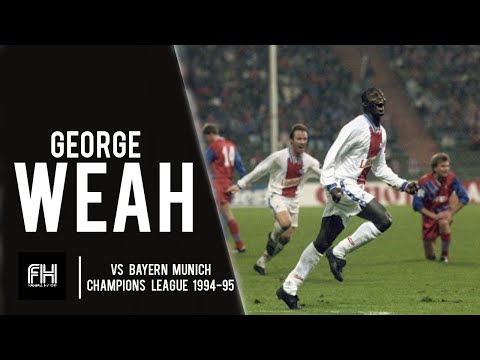 George Weah ● Goal and Skills ● Bayern Munich 0-1 PSG ● Champions League 1994-95