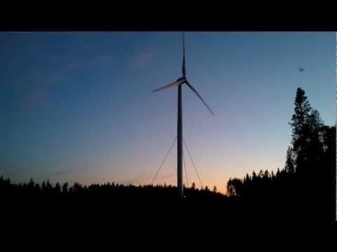 WASAWIND Oy:s Merventos provturbin i Sundom 3,6 MW, torn 125 m totalhöjd 184 m