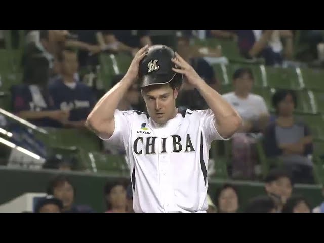 【9回表】マリーンズ・ハフマン勝ち越しタイムリー!! きょうはバットでハフマンゾク!!  2014/7/27 L-M