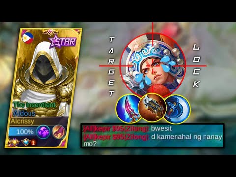 ALDOUS TARGET LOCK MODE! KILLING ZILONG IN ONE SHOT! ALDOUS BEST BUILD 2022 - MLBB