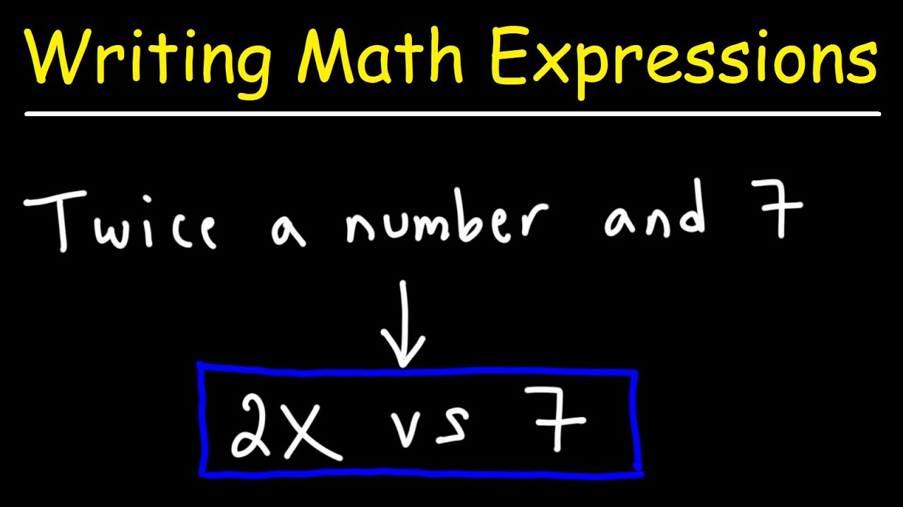 Writing Algebraic Expressions by Translating Math Sentences
