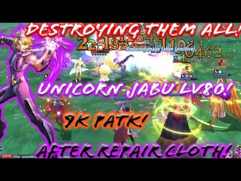 Saint Seiya: Awakening - Unicorn Jabu God Awakened Destroy Them with 9K PATK! Repair Cloth at PvP!