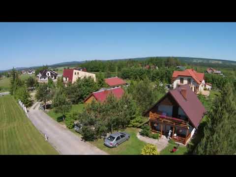Ośrodek Zacisze w Św. Katarzynie z lotu ptaka (domki i dworek)