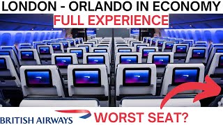 Did we choose the WORST seats on this British Airways flight from London to Orlando? Full review! 